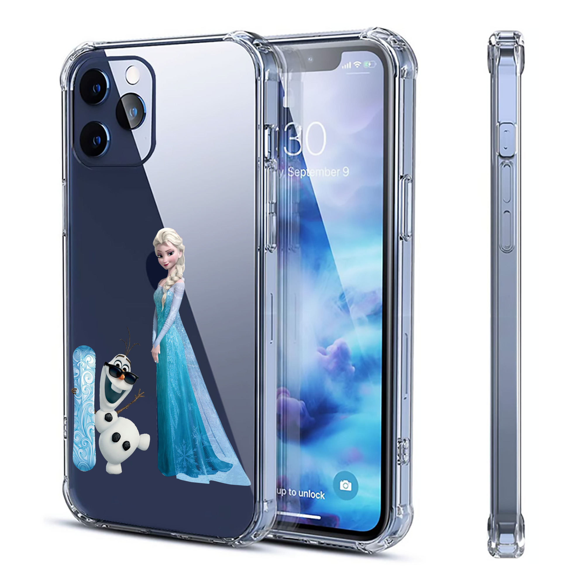 （画像用） アナと雪の女王 アンナ エルサ Frozen Anna Elsa 【iPhone 12シリーズ対応】透明スマホケース（クリアソフトケース）